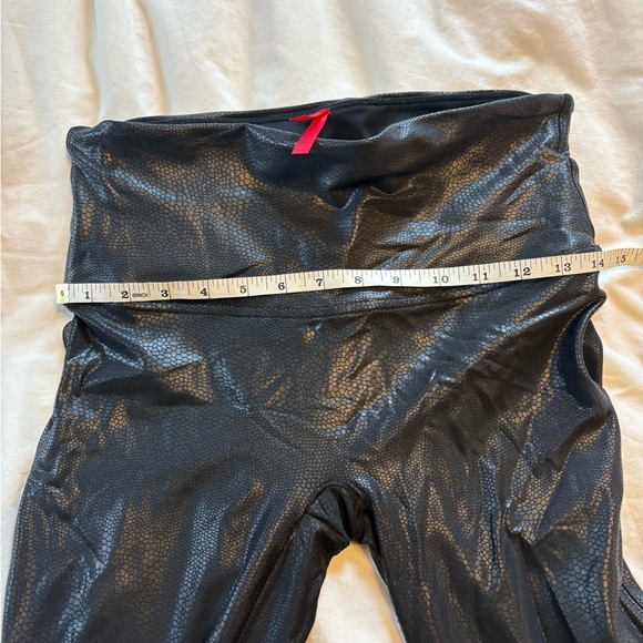 SPANX Black Faux Leather Shapewear Leggings - Picture 9 of 10